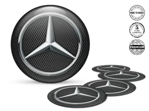 Mercedes Ruota Adesivo Logo Design Cupola Resina